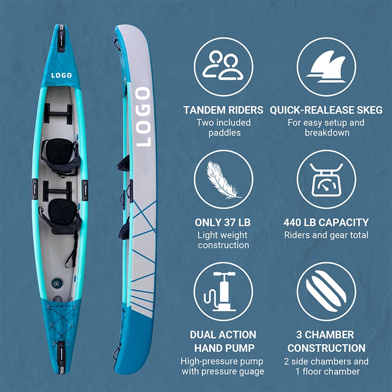 Kayak Tiup Drop Stitch, Kano T - Fishing Kayak Sit In ulasan dan harga